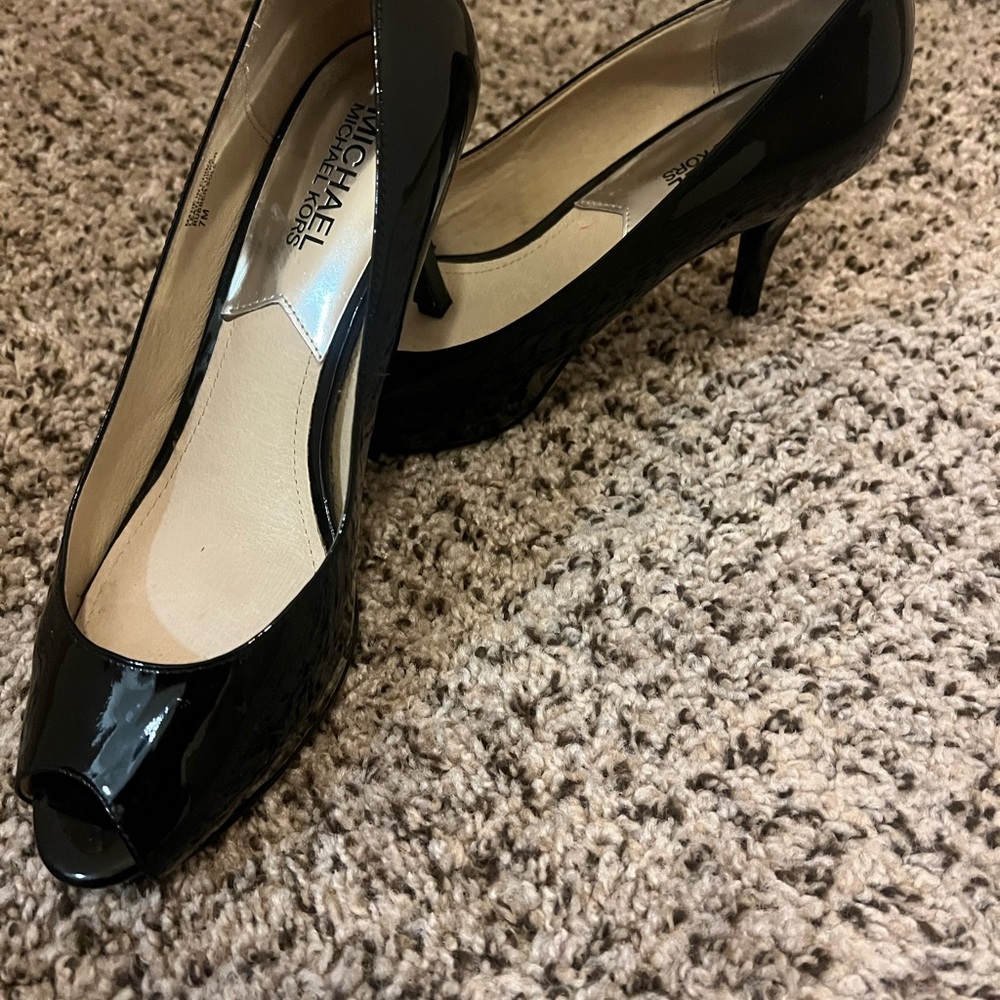 Michael Kors Black Patent Leather Heels